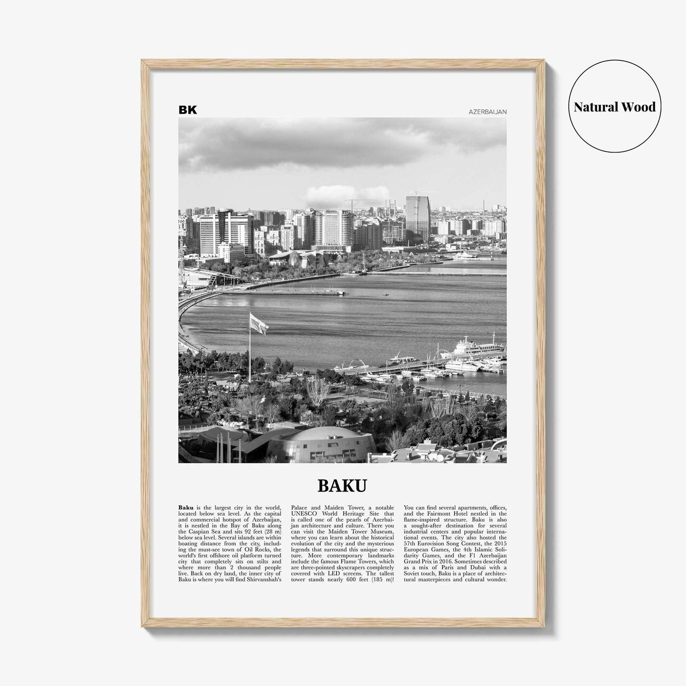 Baku Print Black and White, Baku Wall Art, Baku Poster, Baku Photo, Baku Wall Décor, Azerbaijan, Bakı, Azərbaycan