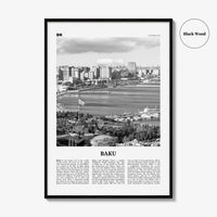 Baku Print Black and White, Baku Wall Art, Baku Poster, Baku Photo, Baku Wall Décor, Azerbaijan, Bakı, Azərbaycan