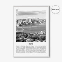 Baku Print Black and White, Baku Wall Art, Baku Poster, Baku Photo, Baku Wall Décor, Azerbaijan, Bakı, Azərbaycan