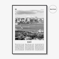 Baku Print Black and White, Baku Wall Art, Baku Poster, Baku Photo, Baku Wall Décor, Azerbaijan, Bakı, Azərbaycan