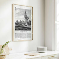 Balboa Park Print Black and White, Balboa Park Wall Art, Balboa Park Poster, Balboa Park Photo, Balboa Park Wall Décor, San Diego California