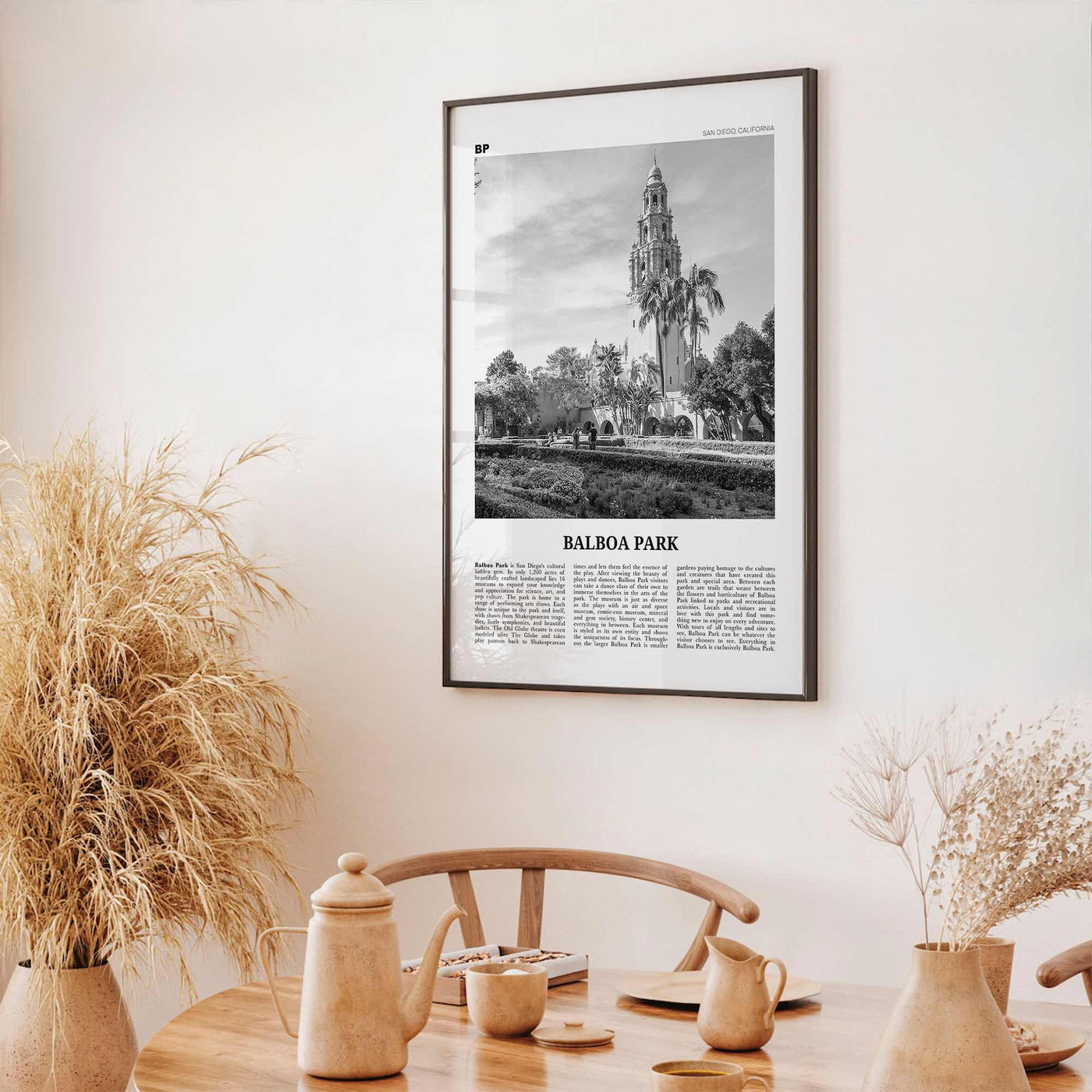 Balboa Park Print Black and White, Balboa Park Wall Art, Balboa Park Poster, Balboa Park Photo, Balboa Park Wall Décor, San Diego California