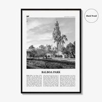 Balboa Park Print Black and White, Balboa Park Wall Art, Balboa Park Poster, Balboa Park Photo, Balboa Park Wall Décor, San Diego California