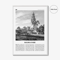 Balboa Park Print Black and White, Balboa Park Wall Art, Balboa Park Poster, Balboa Park Photo, Balboa Park Wall Décor, San Diego California