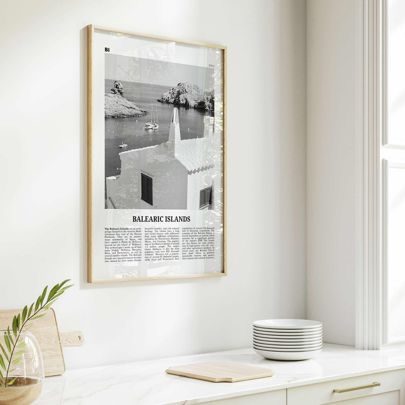 Balearic Islands Print Black and White, Balearic Islands Wall Art, Balearic Islands Poster, Balearic Islands Photo, Wall Décor, Map