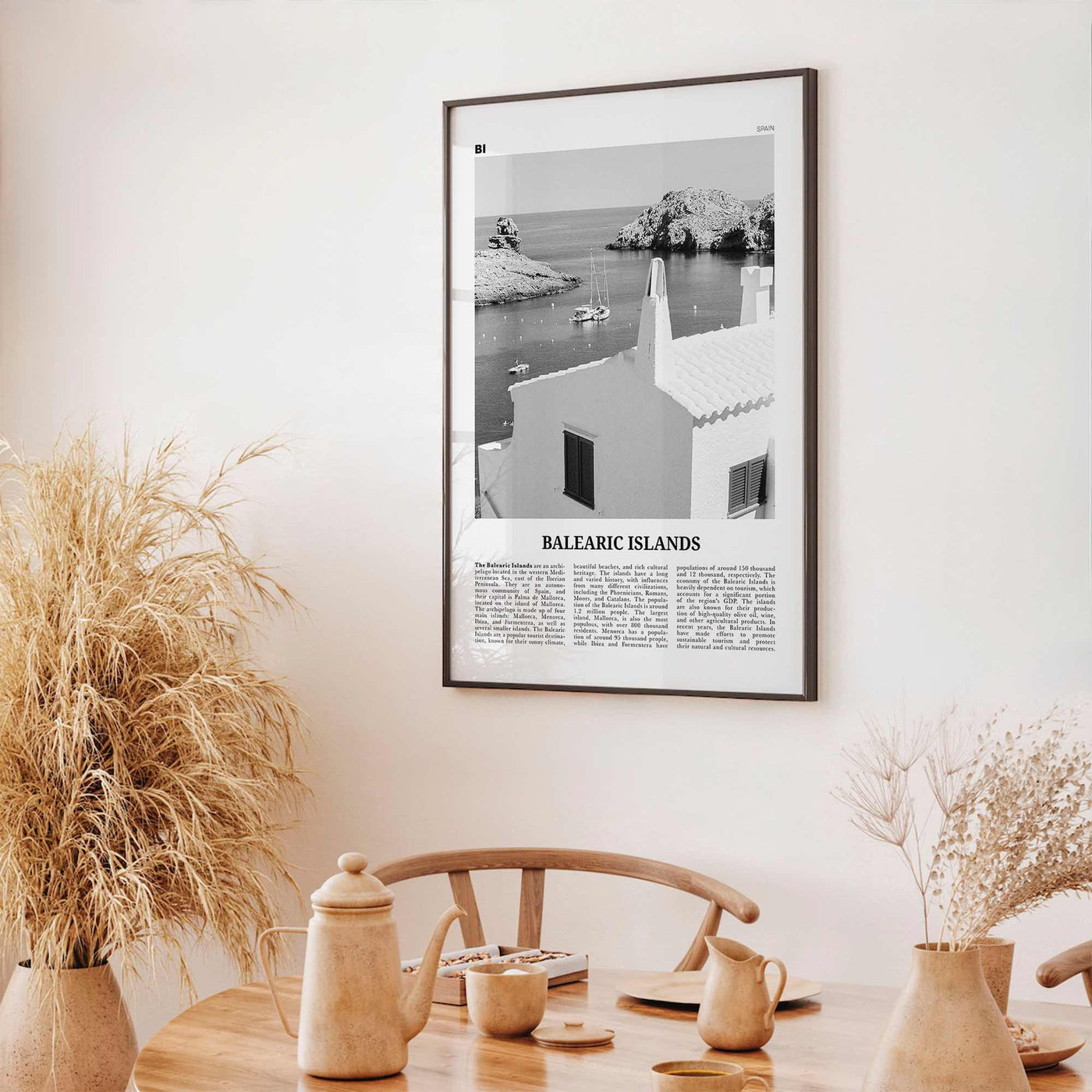 Balearic Islands Print Black and White, Balearic Islands Wall Art, Balearic Islands Poster, Balearic Islands Photo, Wall Décor, Map