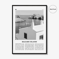 Balearic Islands Print Black and White, Balearic Islands Wall Art, Balearic Islands Poster, Balearic Islands Photo, Wall Décor, Map