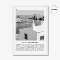 Balearic Islands Print Black and White, Balearic Islands Wall Art, Balearic Islands Poster, Balearic Islands Photo, Wall Décor, Map