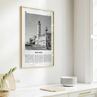 Ballarat Print Black and White, Ballarat Wall Art, Ballarat Poster, Ballarat Photo, Ballarat Wall Décor, Ballarat Map, Australia