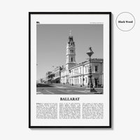 Ballarat Print Black and White, Ballarat Wall Art, Ballarat Poster, Ballarat Photo, Ballarat Wall Décor, Ballarat Map, Australia