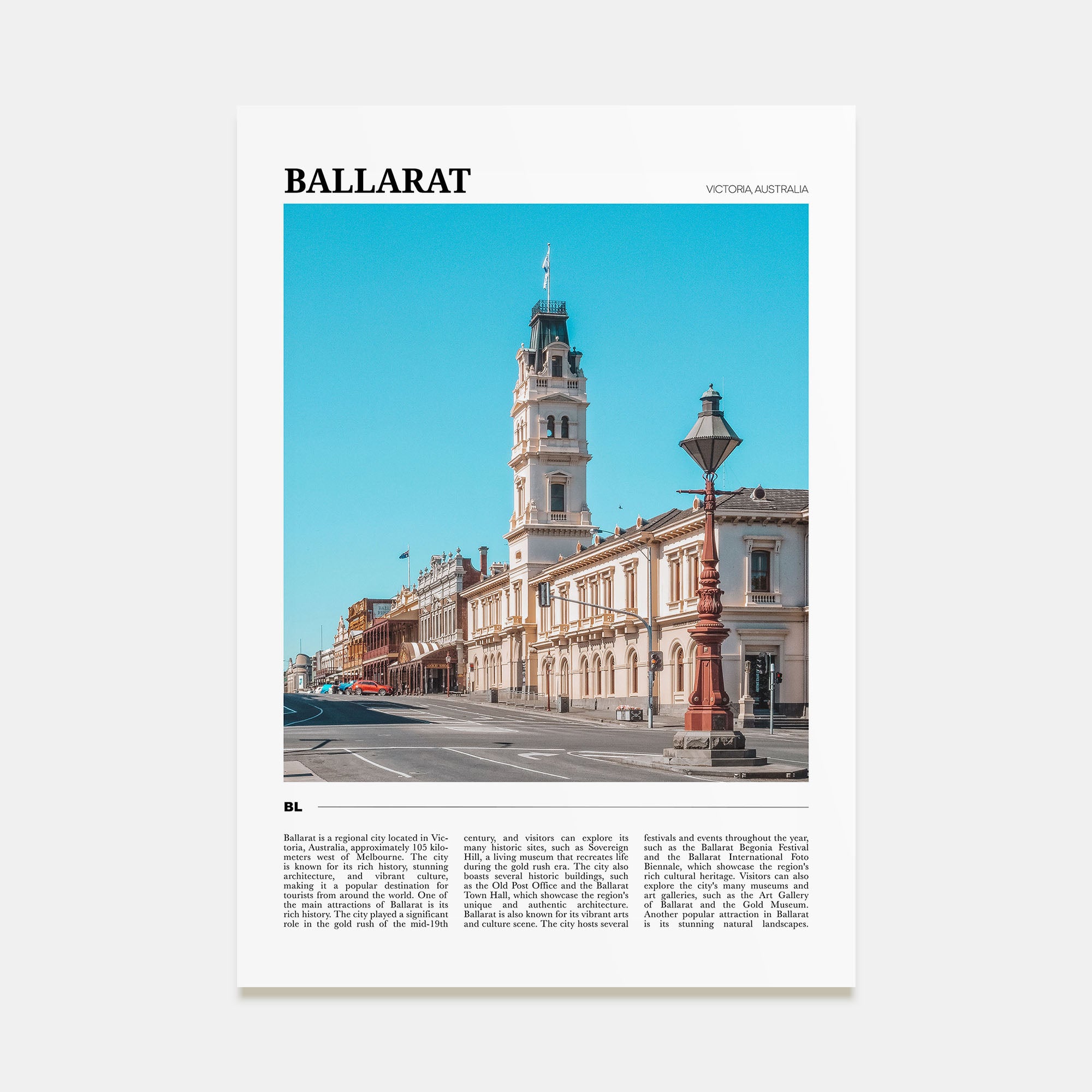 Ballarat Travel Color Poster