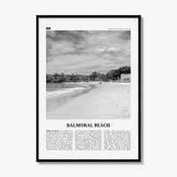 Balmoral Beach Print Black and White, Balmoral Beach Wall Art, Balmoral Beach Poster, Balmoral Beach Photo, Sydney, Australia