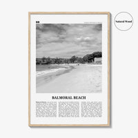 Balmoral Beach Print Black and White, Balmoral Beach Wall Art, Balmoral Beach Poster, Balmoral Beach Photo, Sydney, Australia
