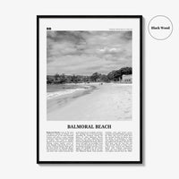 Balmoral Beach Print Black and White, Balmoral Beach Wall Art, Balmoral Beach Poster, Balmoral Beach Photo, Sydney, Australia