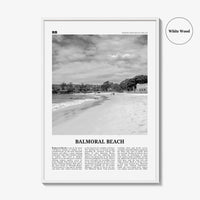 Balmoral Beach Print Black and White, Balmoral Beach Wall Art, Balmoral Beach Poster, Balmoral Beach Photo, Sydney, Australia