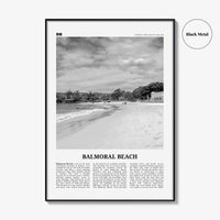 Balmoral Beach Print Black and White, Balmoral Beach Wall Art, Balmoral Beach Poster, Balmoral Beach Photo, Sydney, Australia