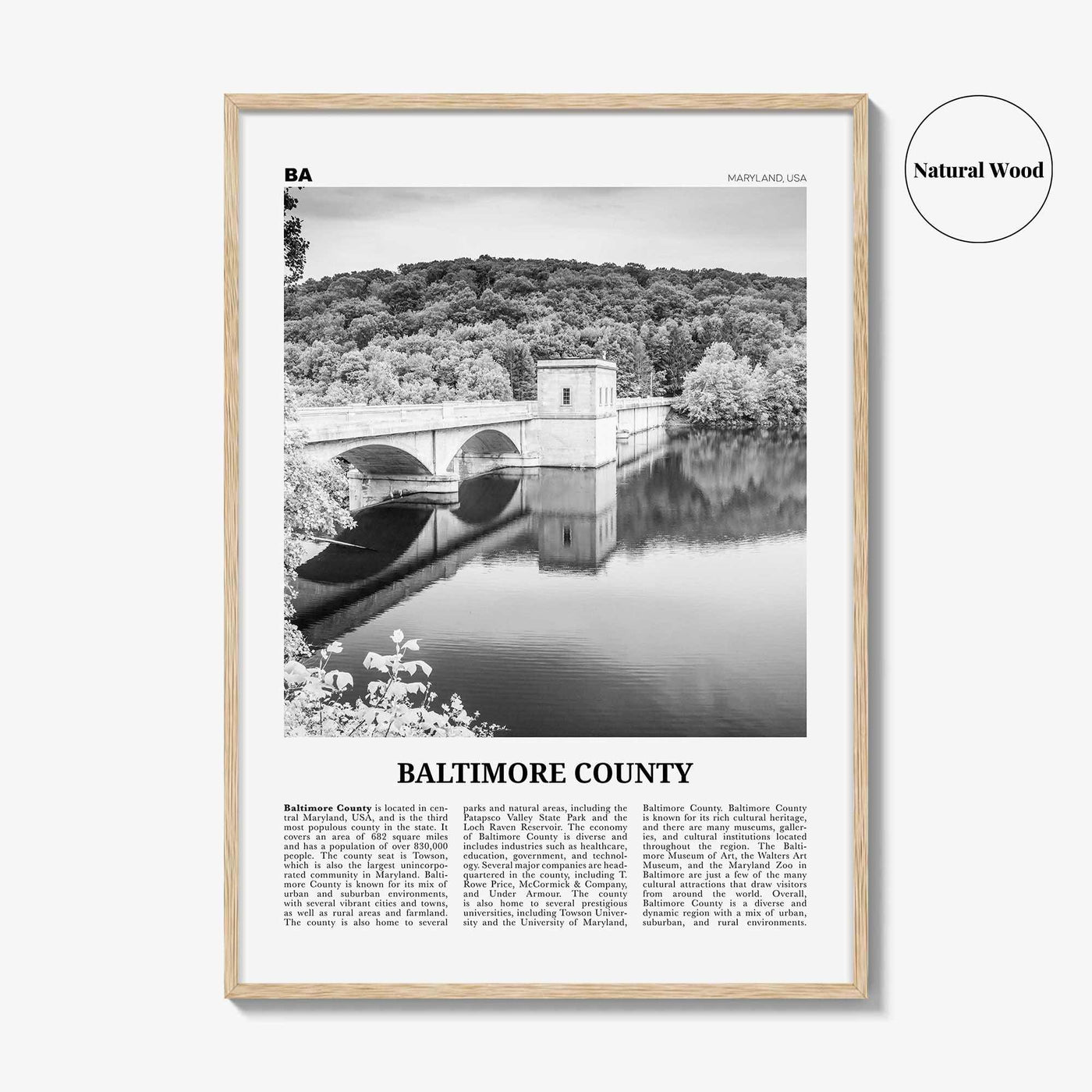 Baltimore County Print Black and White, Baltimore County Wall Art, Baltimore Poster, Baltimore Photo, Baltimore Wall Décor, Baltimore Map