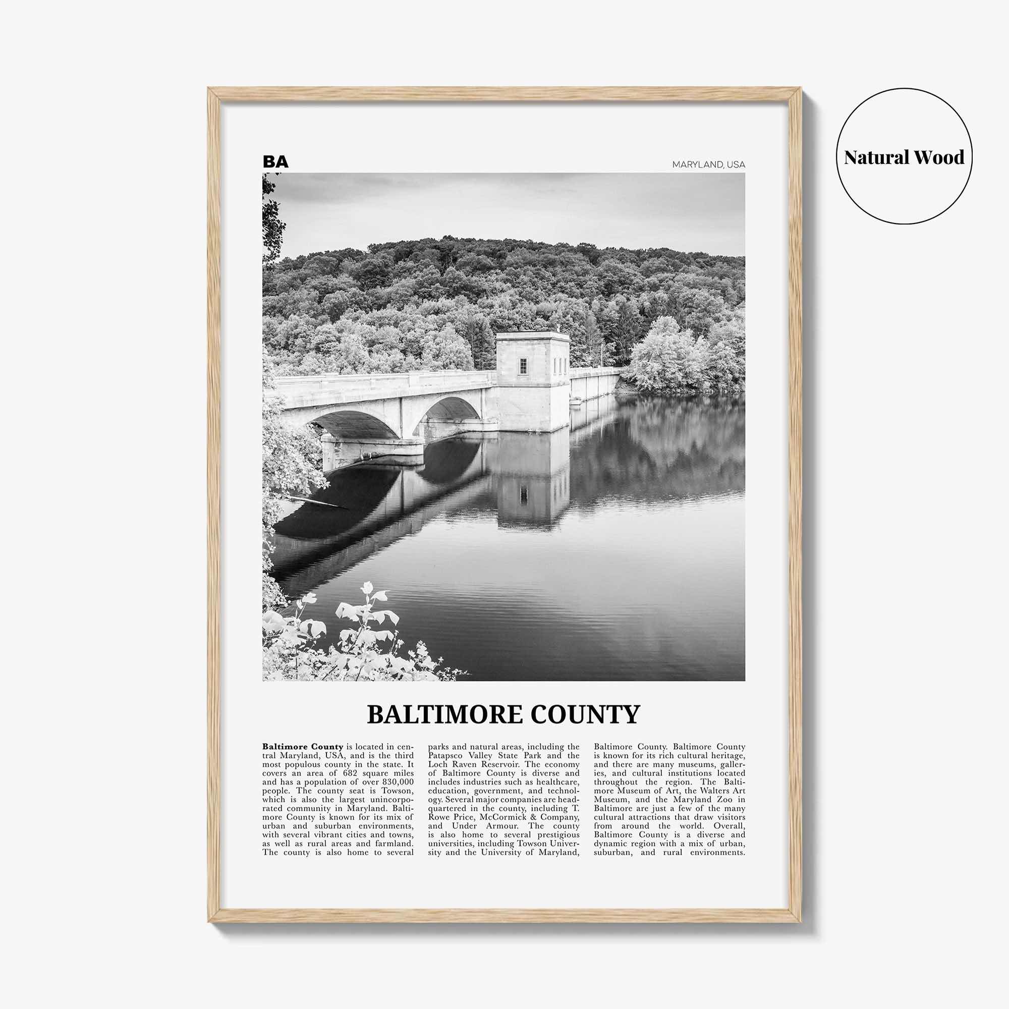 Baltimore County Print Black and White, Baltimore County Wall Art, Baltimore Poster, Baltimore Photo, Baltimore Wall Décor, Baltimore Map