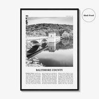 Baltimore County Print Black and White, Baltimore County Wall Art, Baltimore Poster, Baltimore Photo, Baltimore Wall Décor, Baltimore Map