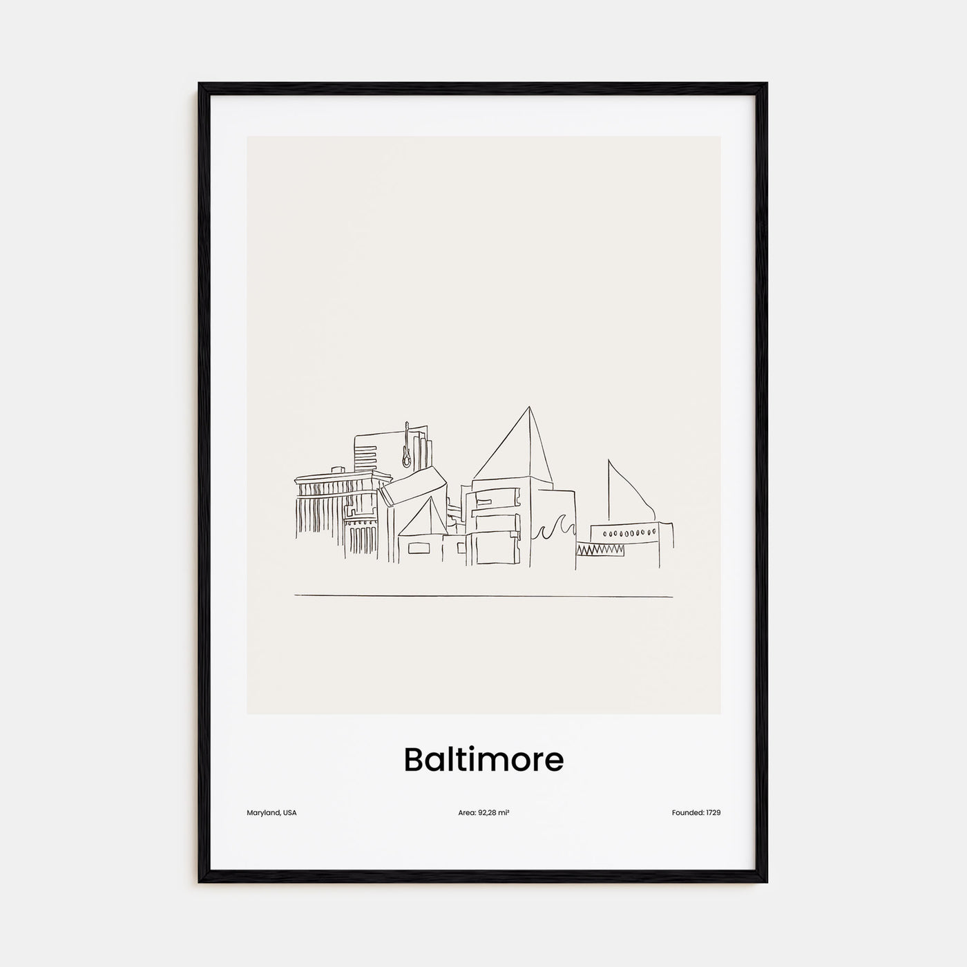 Baltimore Drawn Poster