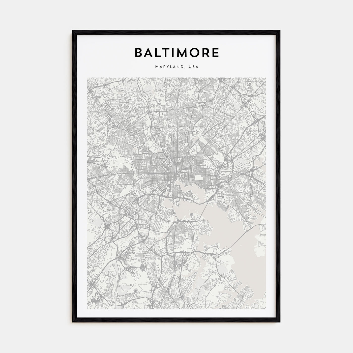 Baltimore Map Portrait Poster