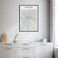 Baltimore Map Portrait Poster