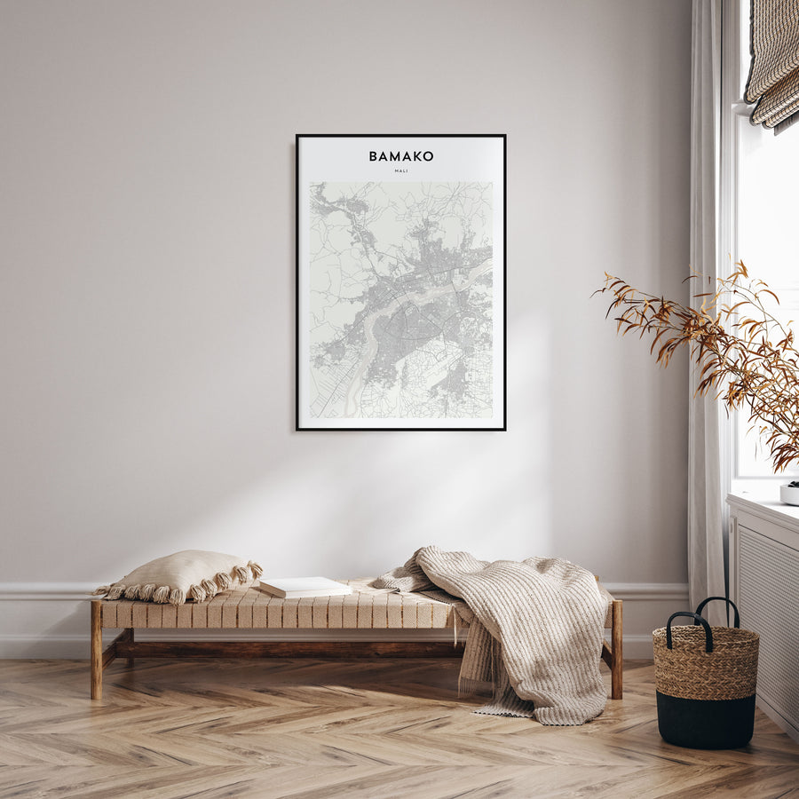 Bamako Map Portrait Poster