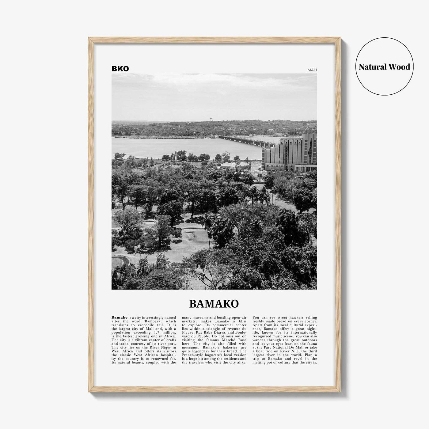 Bamako Print Black and White, Bamako Wall Art, Bamako Poster, Bamako Photo, Bamako Wall Décor, Mali