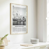 Bandar Seri Begawan Print Black and White, Bandar Seri Begawan Wall Art, Bandar Seri Begawan Poster, Bandar Seri Begawan Photo, Brunei