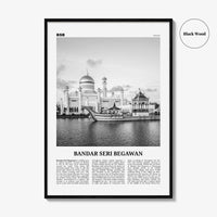 Bandar Seri Begawan Print Black and White, Bandar Seri Begawan Wall Art, Bandar Seri Begawan Poster, Bandar Seri Begawan Photo, Brunei