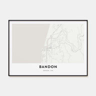 Bandon Map Landscape Poster