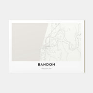Bandon Map Landscape Poster