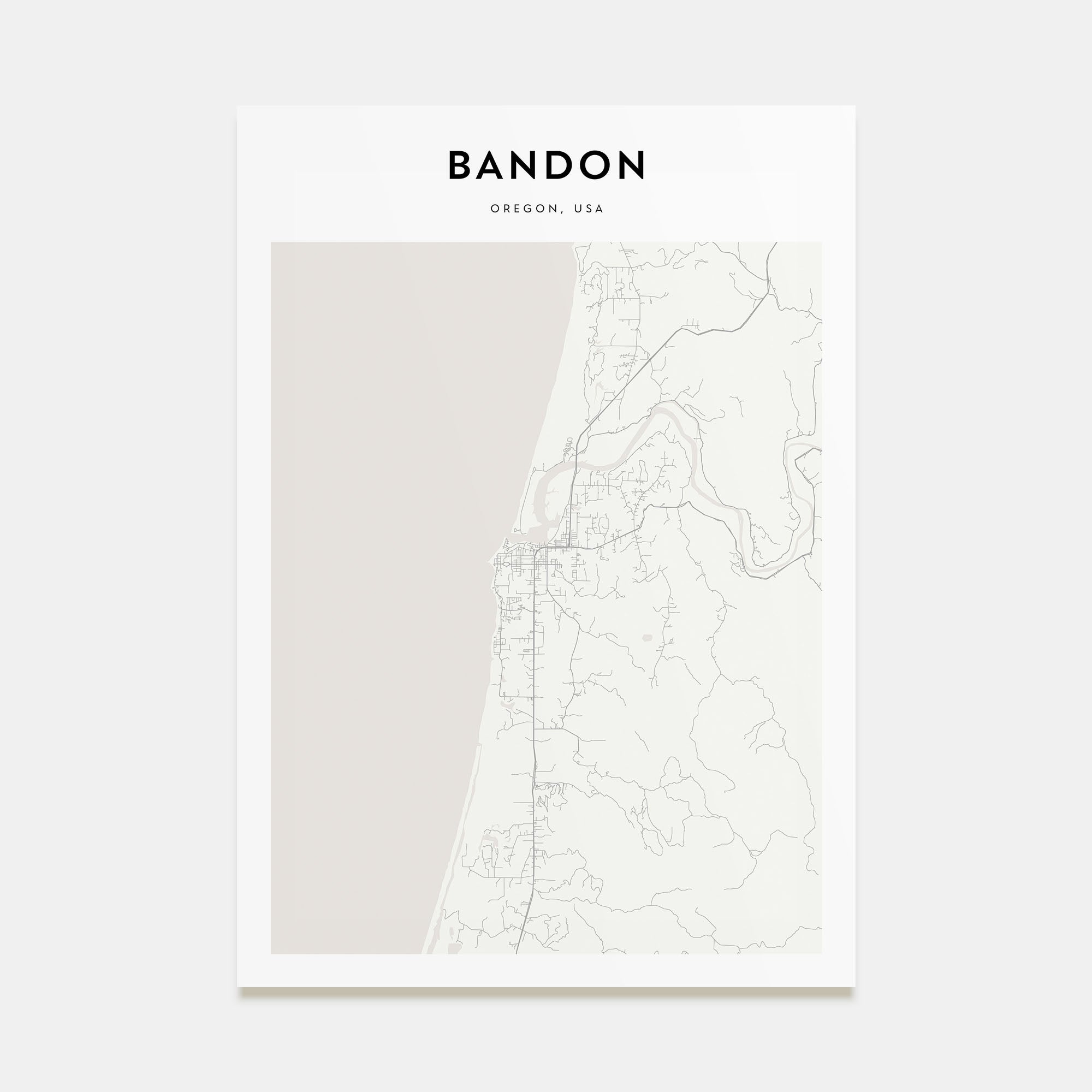 Bandon Map Portrait Poster