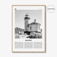 Bandon Print Black and White, Bandon Wall Art, Bandon Poster, Bandon Photo, Bandon Wall Décor, Oregon, USA, United States, North America