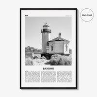 Bandon Print Black and White, Bandon Wall Art, Bandon Poster, Bandon Photo, Bandon Wall Décor, Oregon, USA, United States, North America