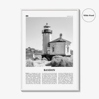 Bandon Print Black and White, Bandon Wall Art, Bandon Poster, Bandon Photo, Bandon Wall Décor, Oregon, USA, United States, North America