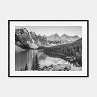 Banff Landscape B&W Poster