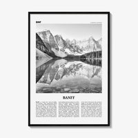 Banff Print Black and White No 1, Banff Wall Art, Banff Poster, Banff Photo, Banff Decor, Alberta, Canada, Jasper Canadian Rockies