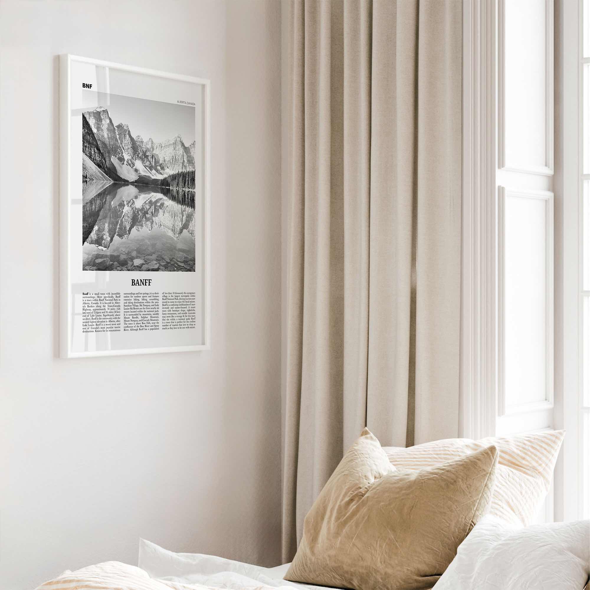 Banff Print Black and White No 1, Banff Wall Art, Banff Poster, Banff Photo, Banff Decor, Alberta, Canada, Jasper Canadian Rockies