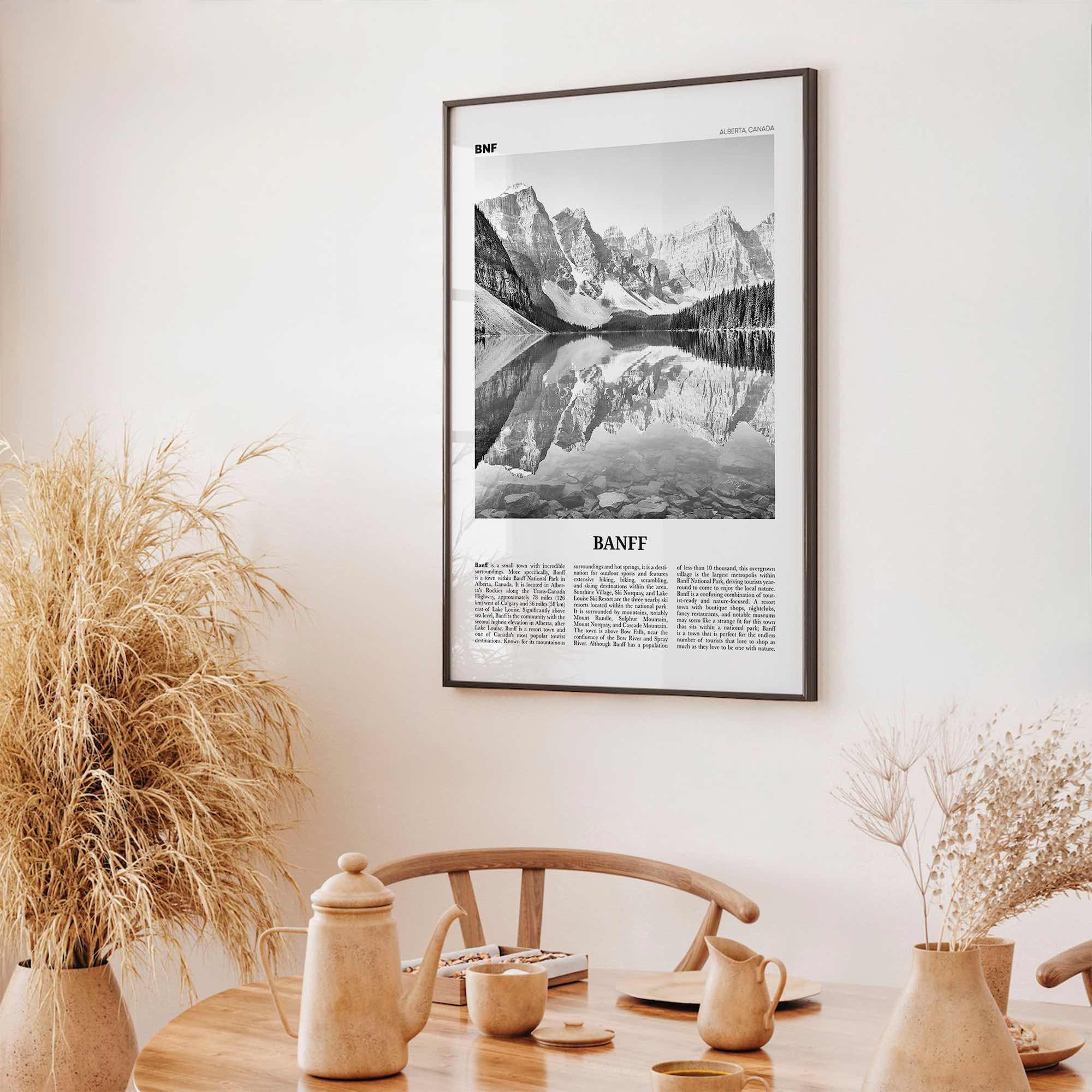 Banff Print Black and White No 1, Banff Wall Art, Banff Poster, Banff Photo, Banff Decor, Alberta, Canada, Jasper Canadian Rockies