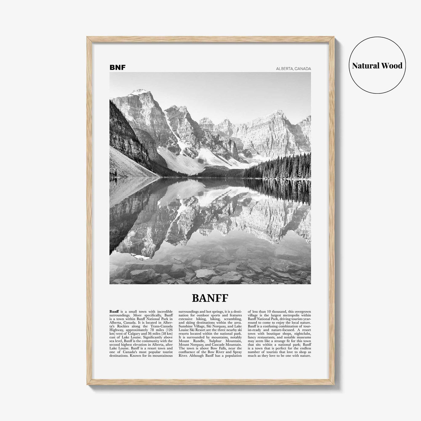 Banff Print Black and White No 1, Banff Wall Art, Banff Poster, Banff Photo, Banff Decor, Alberta, Canada, Jasper Canadian Rockies