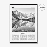 Banff Print Black and White No 1, Banff Wall Art, Banff Poster, Banff Photo, Banff Decor, Alberta, Canada, Jasper Canadian Rockies