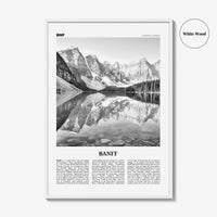 Banff Print Black and White No 1, Banff Wall Art, Banff Poster, Banff Photo, Banff Decor, Alberta, Canada, Jasper Canadian Rockies