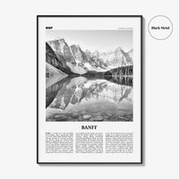 Banff Print Black and White No 1, Banff Wall Art, Banff Poster, Banff Photo, Banff Decor, Alberta, Canada, Jasper Canadian Rockies