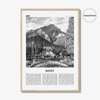 Banff Print Black and White No 2, Banff Wall Art, Banff Poster, Banff Photo, Banff Decor, Alberta, Canada, Jasper Canadian Rockies