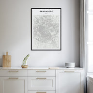 Bangalore Map Portrait Poster