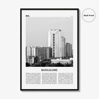 Bangalore Print Black and White, Bangalore Wall Art, Bangalore Poster, Bangalore Photo, Bangalore Decor, Bengaluru, India, Karnataka, Asia