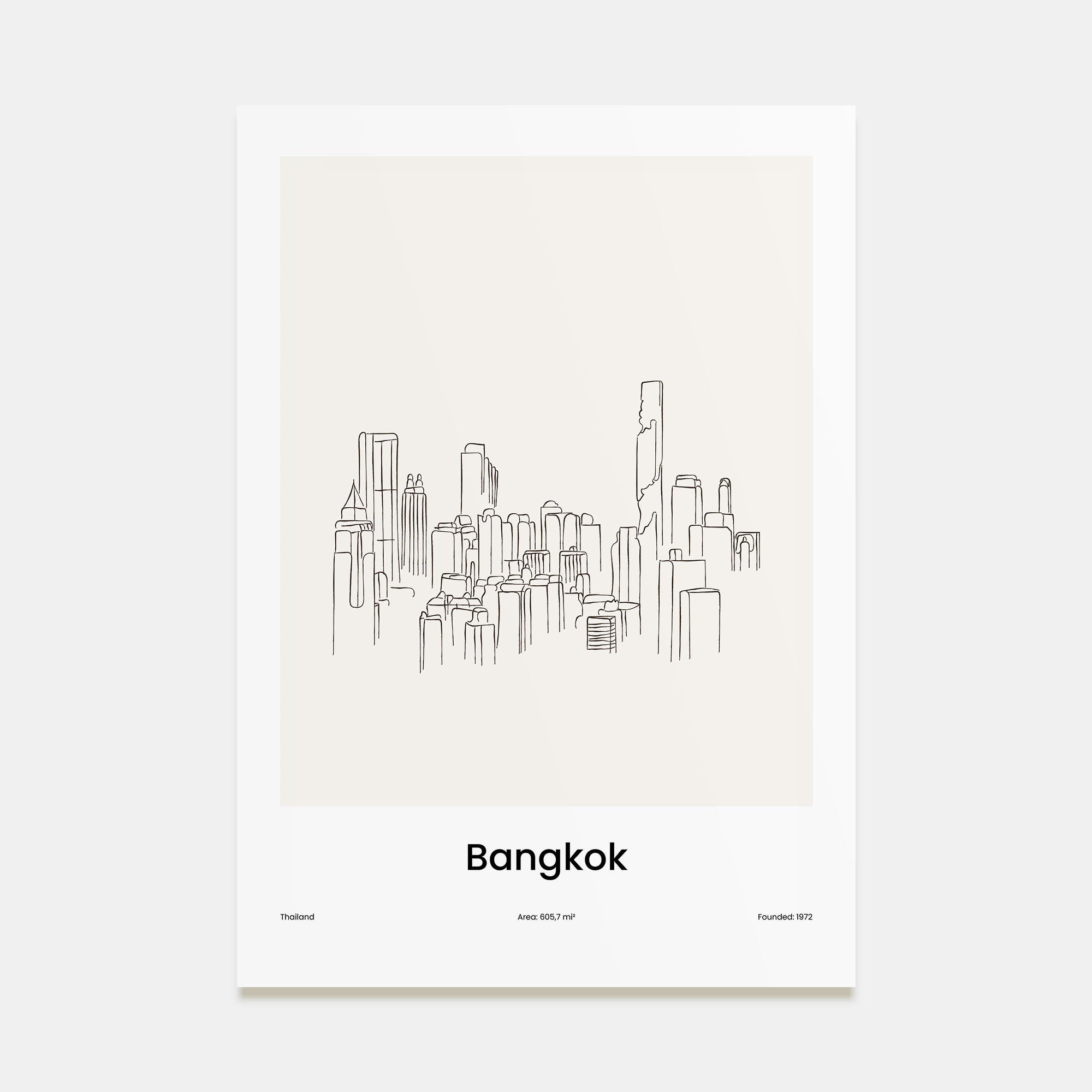 Bangkok Drawn Poster