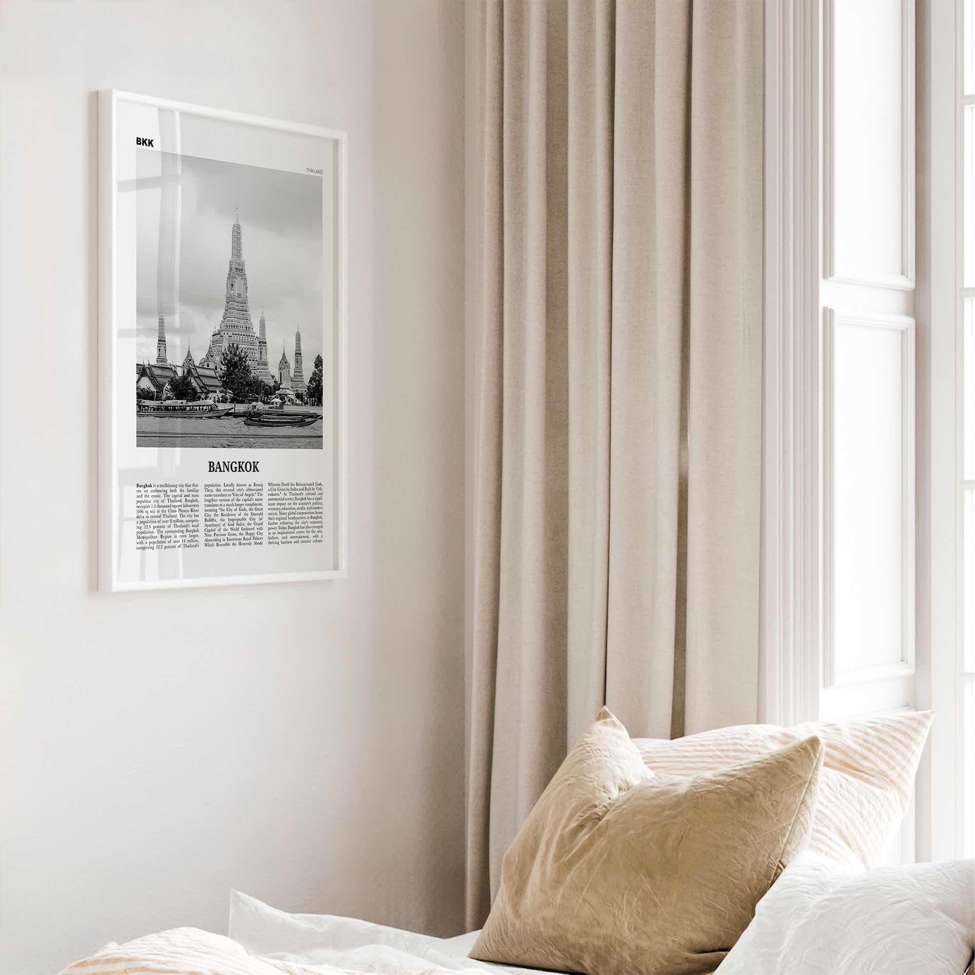 Bangkok Print Black and White No 1, Bangkok Wall Art, Bangkok Poster, Bangkok Photo, Bangkok Wall Decor, Thailand, Thai Krung, Thep, Asia