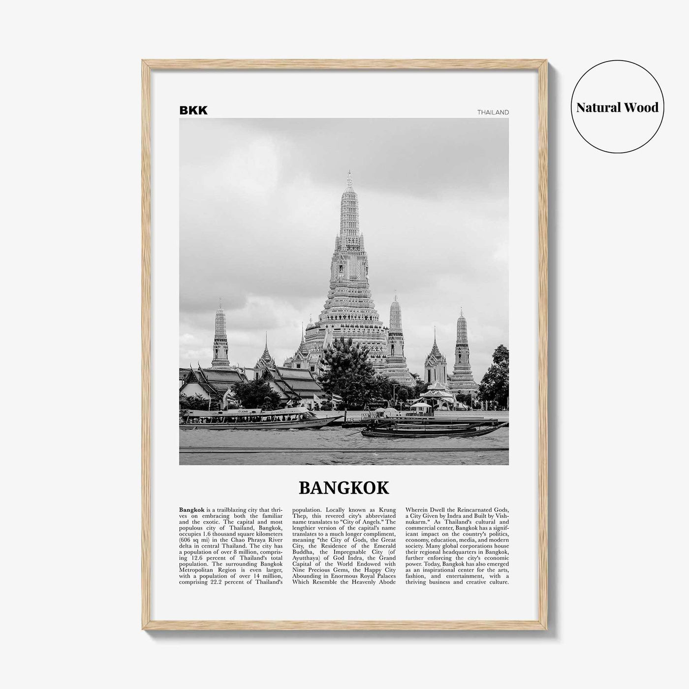 Bangkok Print Black and White No 1, Bangkok Wall Art, Bangkok Poster, Bangkok Photo, Bangkok Wall Decor, Thailand, Thai Krung, Thep, Asia